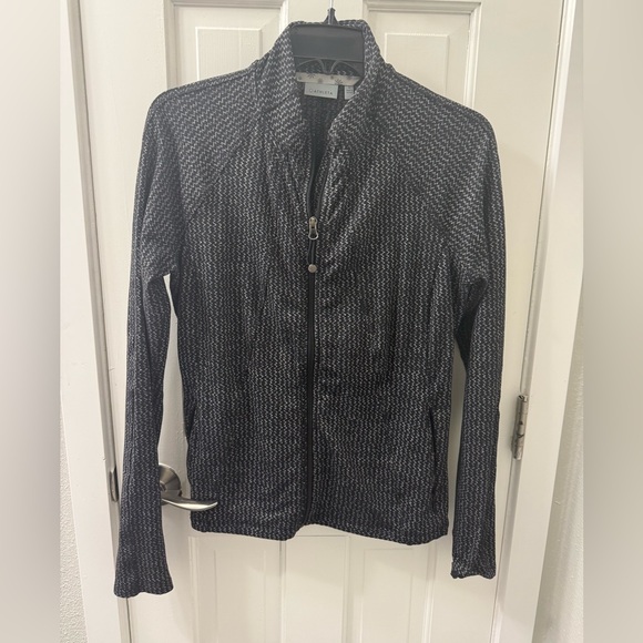 Athleta Jackets & Blazers - Athleta Heartbeat Hope Herringbone Full Zip Athletic Jacket | Medium